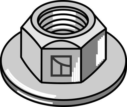 Flangemøtrik M12x1,75 - 10.9