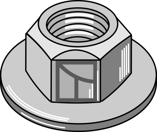 Flangemøtrik M10x1,5 - 10.9