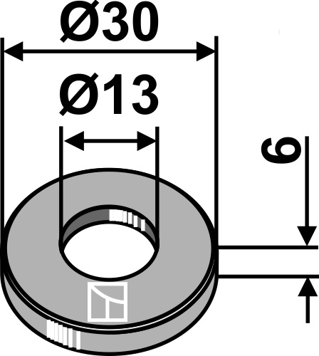 Skive Ø30x6xØ13