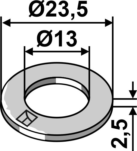 Skive Ø23,5x2,5xØ13