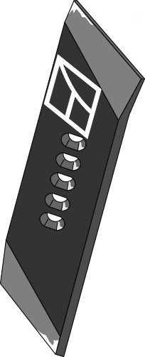 Vendbar spids 80x14 - højre