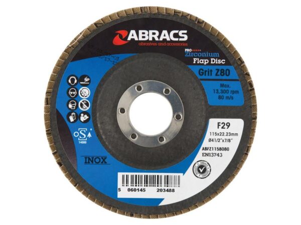 Slibeskive (flap disc) Ø115 x 8 x 22mm - 80 Korn