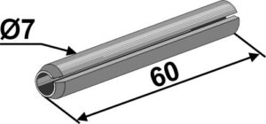 51-1002 Hulspændestift Ø7x60
