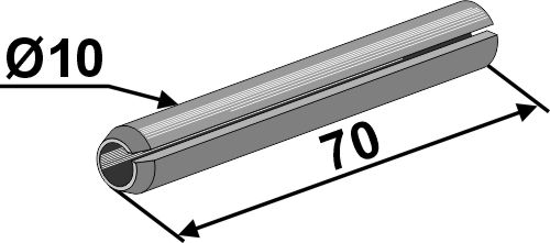 Hulspændestift Ø10x70