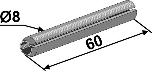 Hulspændestift Ø8x60