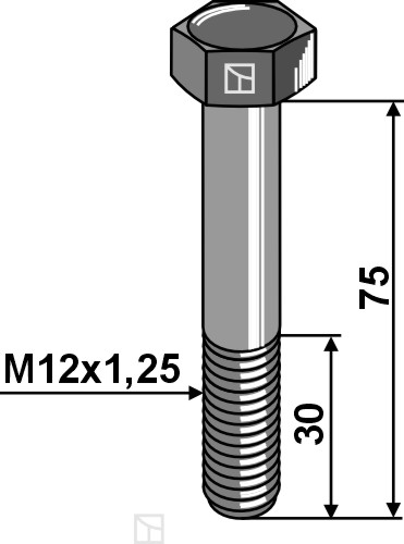 Bolt M16x1,25x75 - 8.8