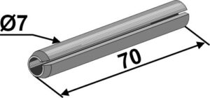 51-1012 Hulspændestift Ø7x70