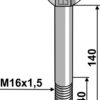 Bolt M16x1,5x140 - 8.8