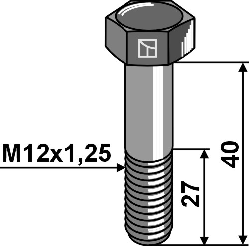 Bolt M12x1,25x40 - 12.9