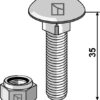 Bræddebolt M10x1,5x35 m. låsemøtrik