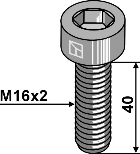 Umbraco bolt M16x2x40 - 10.9