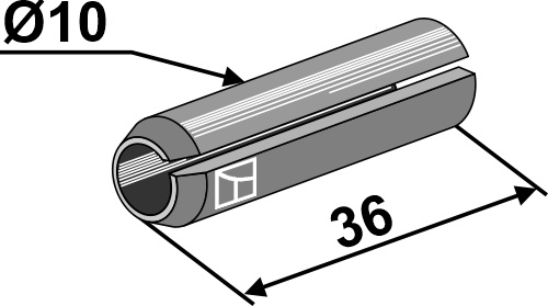 Hulspændestift Ø10x36