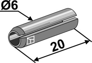 51-1055 Hulspændestift Ø6x20