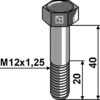 Bolt M16x1,5x40 - 8.8
