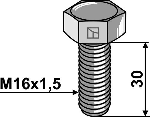 Bolt M16x1,5x30 - 10.9