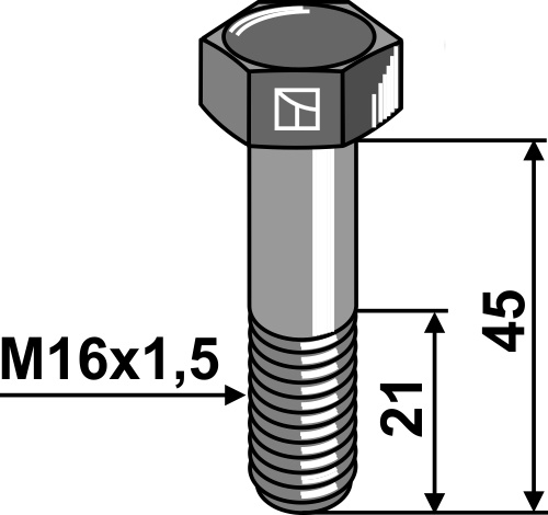 Bolt M16x1,5x45 - 12.9