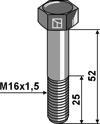 Bolt M16x1,5x52 - 12.9