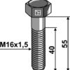 Bolt M16x1,5x55 - 10.9