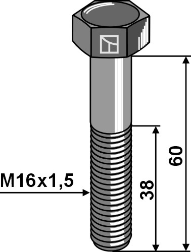 Bolt M16x1,5x60 - 12.9