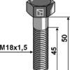 Bolt M18x1,5x50 - 10.9