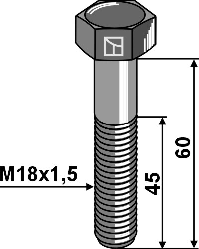 Bolt M18x1,5x60 - 10.9