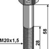 Bolt M20x1,5x58 - 10.9