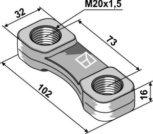 51-20bm Spændemøtrik M20x1,5