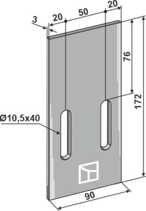 51-e102 Afskraber for pakkevalse