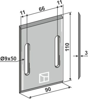 51-l100 Afskraber for pakkevalse