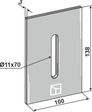 51-l105 Afskraber for pakkevalse