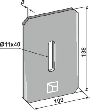 51-l113 Afskraber for pakkevalse