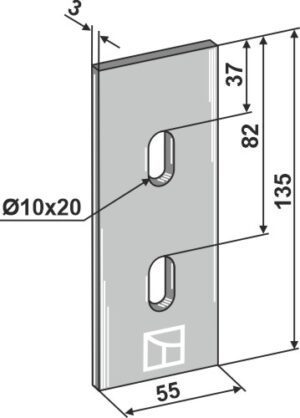 51-l201 Afskraber for pakkevalse