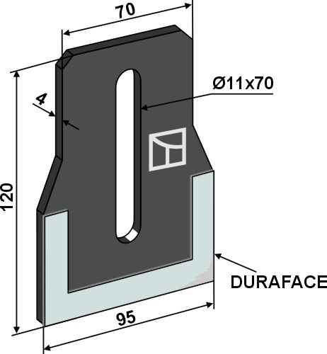 Afskraber for pakkevalse - DURAFACE