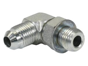 52153_pic1 Hydraulikadapter 1/2'' JIC Han x 1/2'' UNF Han 90° positionel smedet albue