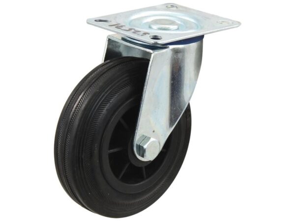 Turning Gummi Hjul - Kapacitet: 100kgs, Hjul Ø mm: 125mm