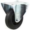 Fast Gummi Hjul - Kapacitet: 50kgs, Hjul Ø mm: 80mm
