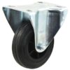 Fast Gummi Hjul - Kapacitet: 75kgs, Hjul Ø mm: 100mm