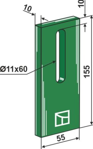 53-a102 Greenflex plastik afskraber for pakkevalse