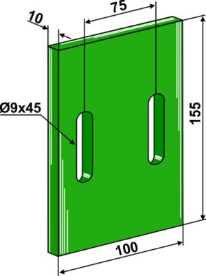 53-l104 Greenflex plastik afskraber for pakkevalse