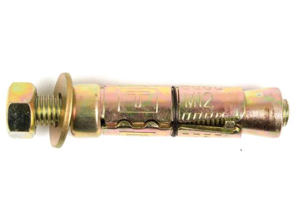 Ekspansionsbolt, Størrelse: M12x60mm (Bolt, skive og sekskantet møtrik medfølger)