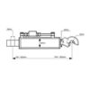 Topstang (hydraulisk) (Kat.-/2 (Ø-/25mm)) og Krog, Cylinderdiameter: 80mm, Min. længde : 620mm.