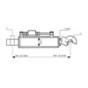 Topstang (hydraulisk) (Kat.-/2 (Ø-/25mm)) og Krog, Cylinderdiameter: 80mm, Min. længde : 580mm.
