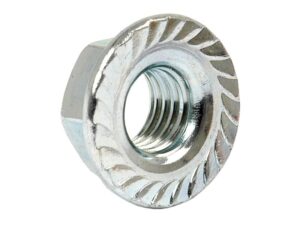 Flangemøtrik (mm), Størrelse: M6x1.00mm (DIN 6923) Metric Coarse