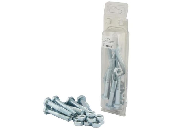 Bolt, Størrelse: M10x60mm (DIN 931, DIN 934) 10 stk. Agripak