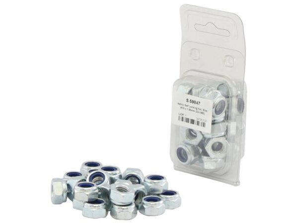 Låsemøtrik, Størrelse: M10x1.50mm (DIN 985) Metric Coarse