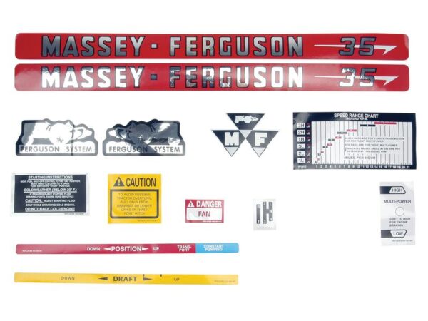 Emblemsæt - Massey Ferguson 35