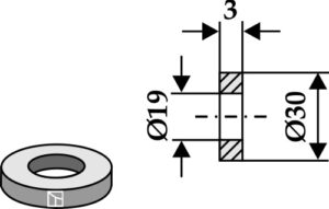 63-1001 Skive Ø30x3xØ19