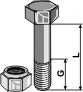 Bolt M10x1,5x70 m. låsemøtrik