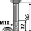 Bolt M10x1,5x85 m. låsemøtrik