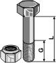 Bolt M10x1,5x90 m. låsemøtrik